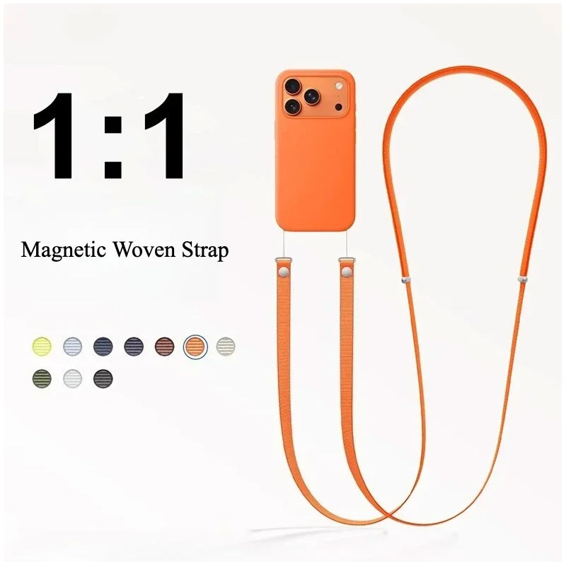 Crossbody Lanyard Neck Strap Case - オリジナル1:1磁気クロスボディストラップ付きスマホケース、iPhone 17 Pro Max用ネックストラップ付きカバー、調節可能なネックストラップ付き