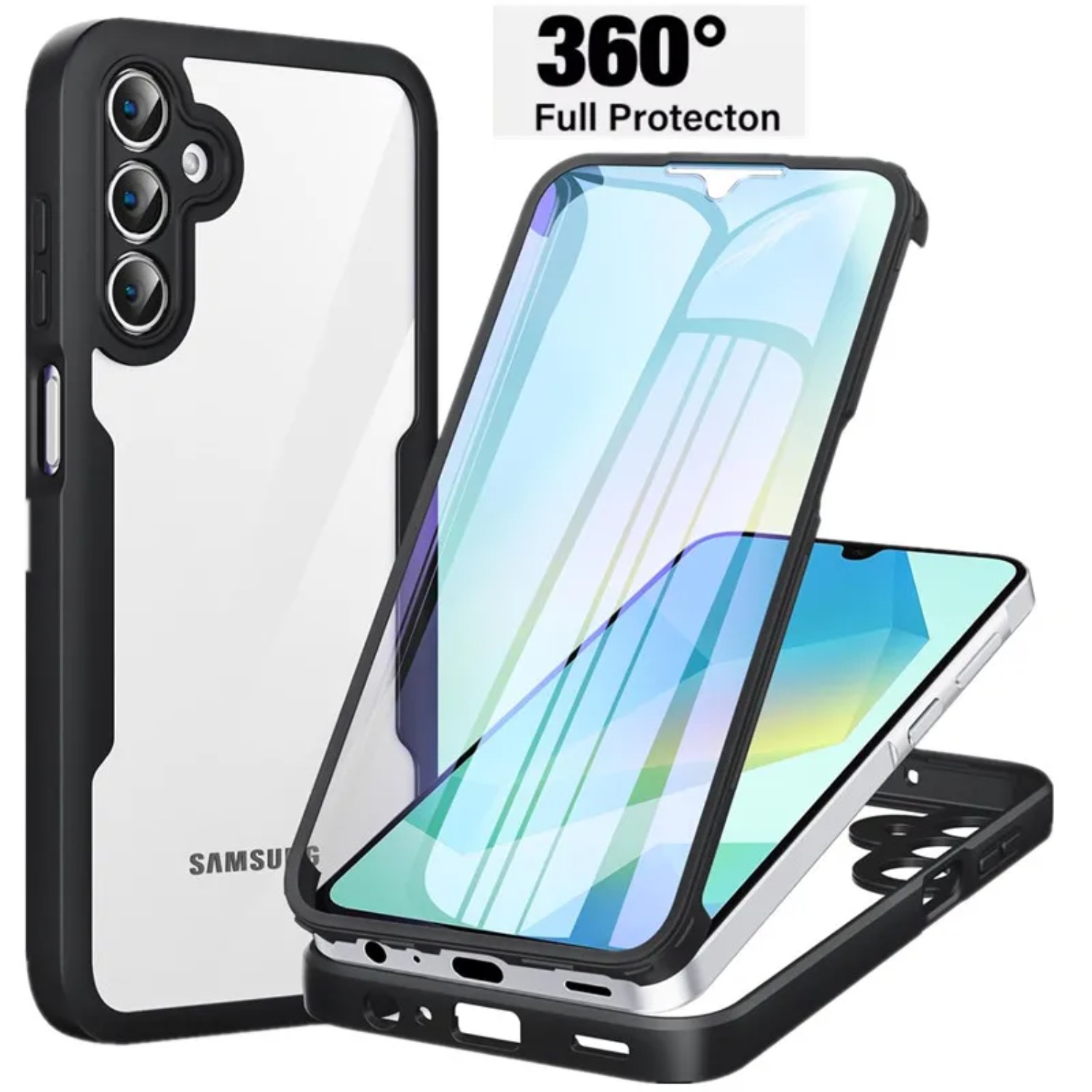 Heavy Duty 360 Full Body Protective Case - ヘビーデューティークリア360 ° Samsung Galaxy A56 A36