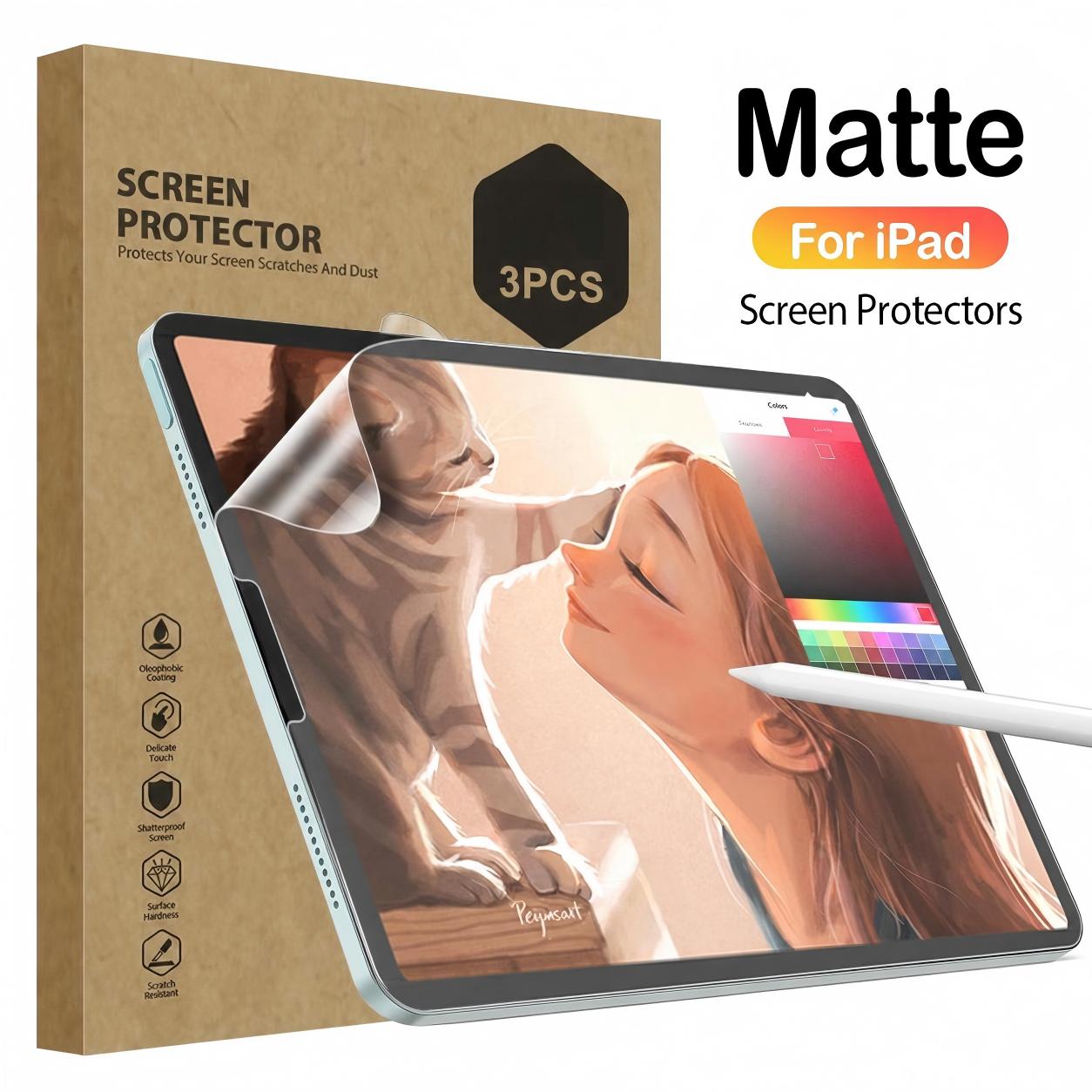 Matte Anti Glare Screen Protector - 3枚入り ペーパーライクマットスクリーンプロテクター iPad 11 Air 11