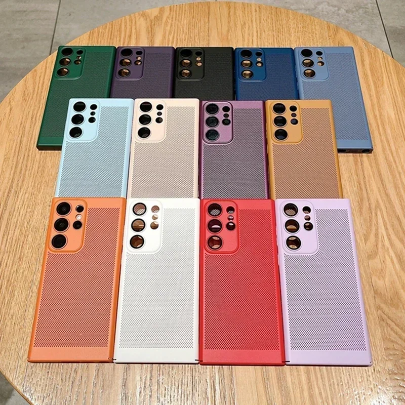 Heat Dissipation Mesh Breathable Case - メッシュ放熱通気性PCケース サムスン S25 S24 S23 S22