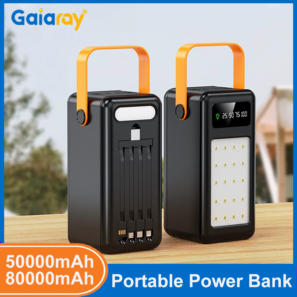 Power Banks - 50000mAh 80000mAh ポータブル電源 急速充電 外付けバッテリー アウトドア