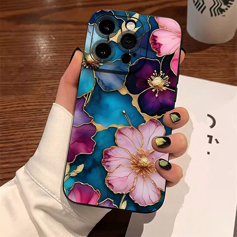 Vintage Floral Pattern Soft Case - ヴィンテージ花柄ソフト TPU 電話ケース Xiaomi 15 13