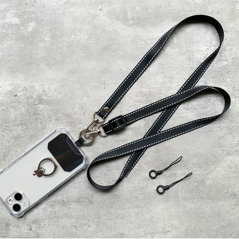 Crossbody Lanyard Neck Strap Case - クロスボディ携帯電話ストラップ、調節可能なハンギングネックストラップ、ユニバーサルクリップガスケット、紛失防止携帯電話ストラップ、シンプル