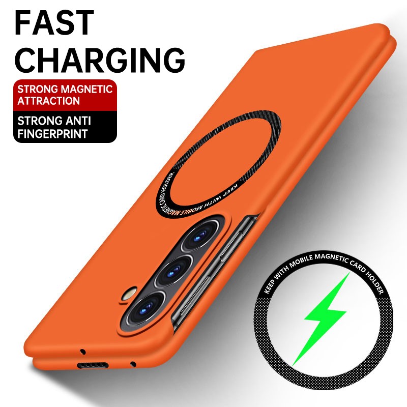 Ultra Thin Frameless Phone Cover - 超薄型フレームレスマグネット式スマホケース サムスン Z Fold8用 Magsafe対応 ハードワイヤレス充電カバー