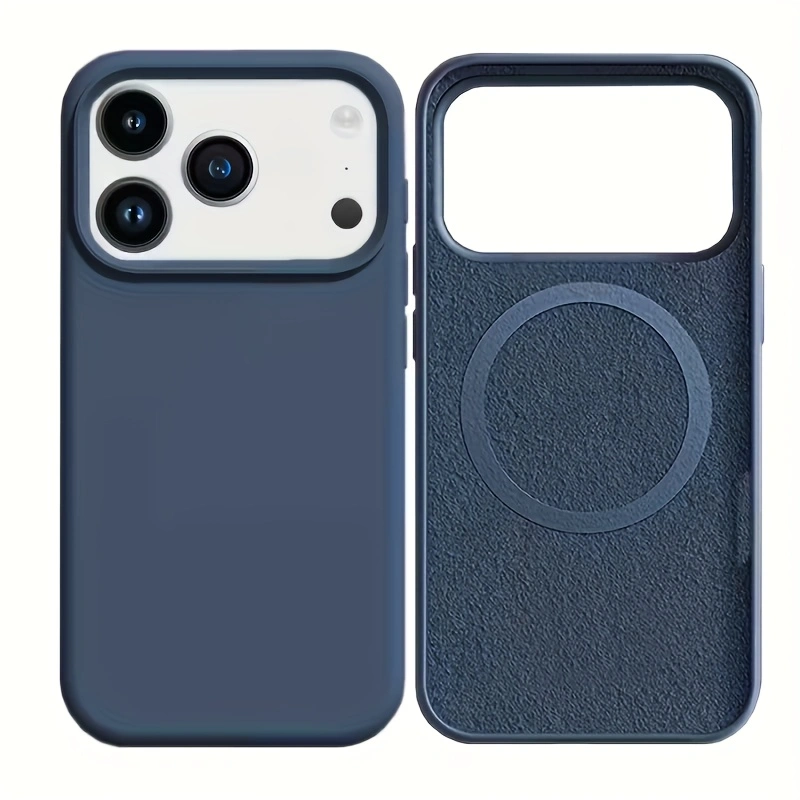 Liquid Silicone Magnetic Phone Case - ソリッドカラーの液体シリコン製マグネティックワイヤレス充電対応iPhoneケース（iPhone 18 Pro Max、14、15、16、17用）レンズ背面保護付き