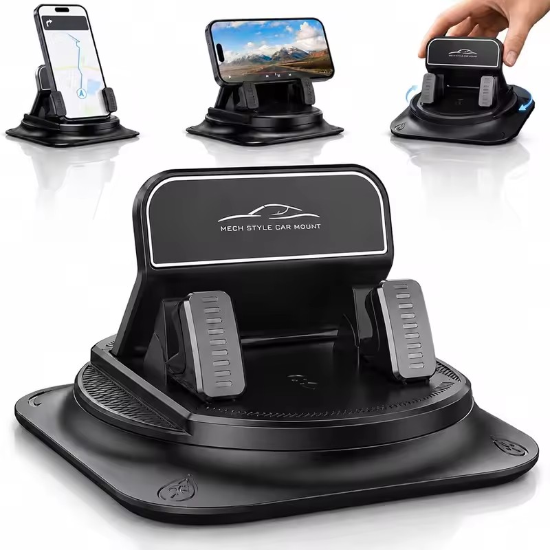 Phone Stands - 360 ° 度角調整可能な車載携帯電話ホルダー、滑り止めシリコン製ダッシュボード電話ホルダー、自由回転式ユニバーサルヘッドアップナビゲーションホルダー