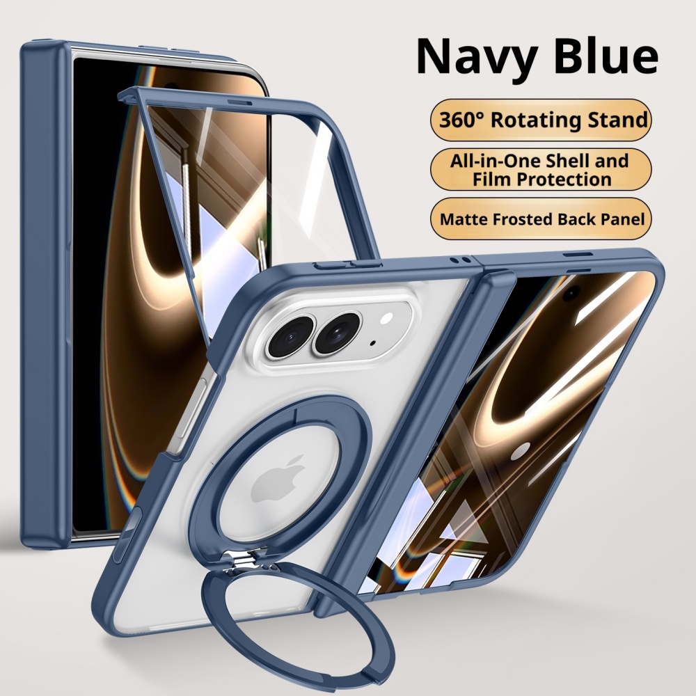 Matte Anti Glare Screen Protector - iPhone用、マグセーフ対応、360度回転可能な高級ケース。デュアルフォールドカバー、磁石内蔵、高画質スクリーン保護フィルム付き。