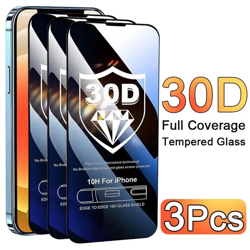 Screen Protectors - 3個入りガラス保護フィルム付きiPhoneケース iPhone 17 Air 16 15