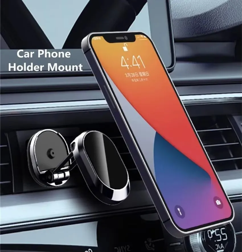 マグネット式車載電話ホルダー マグネット式電話ブラケット 折 - Phone Stands のレビューと価格