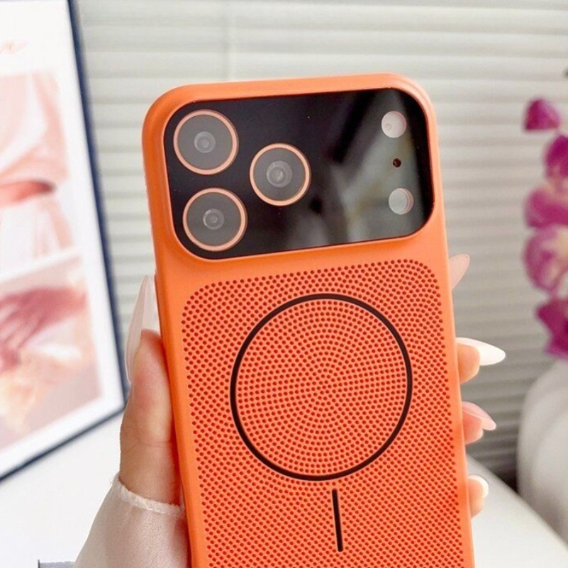 放熱効果のあるヒットカラー磁気マグセーフケース iPhone - Heat Dissipation Mesh Breathable Case のレビューと価格