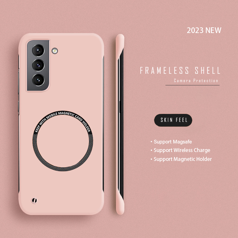 ハード PC フレームレス磁気電話ケース三星銀河 S23 S - Ultra Thin Frameless Phone Cover のレビューと価格