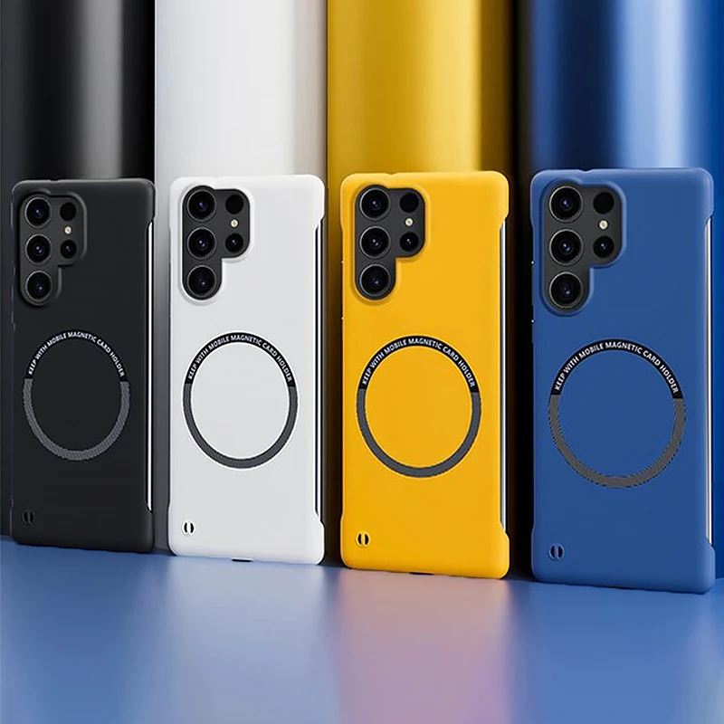 ハード PC フレームレス磁気電話ケース三星銀河 S23 S - Ultra Thin Frameless Phone Cover のレビューと価格