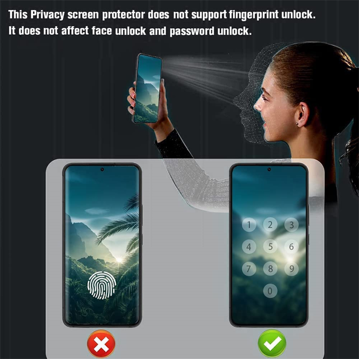 Samsung Galaxy S25 FE ファンエディショ - Anti Spy Privacy Glass Case のレビューと価格