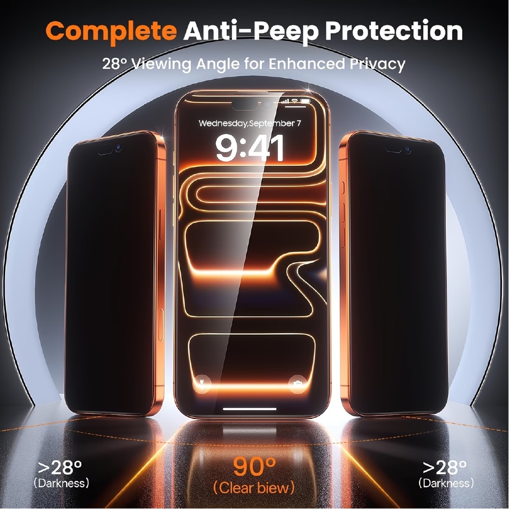 【5点セット】プライバシー強化ガラススクリーンプロテクター3 - Anti Spy Privacy Glass Case のレビューと価格