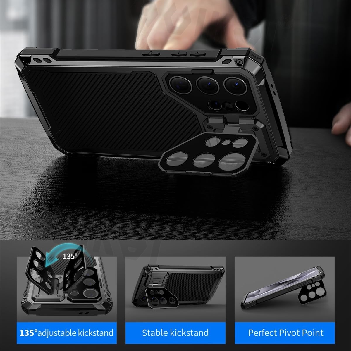 サムスンギャラクシー S25 ウルトラ S24 ヘビーデュー - Heavy Duty 360 Full Body Protective Case のレビューと価格
