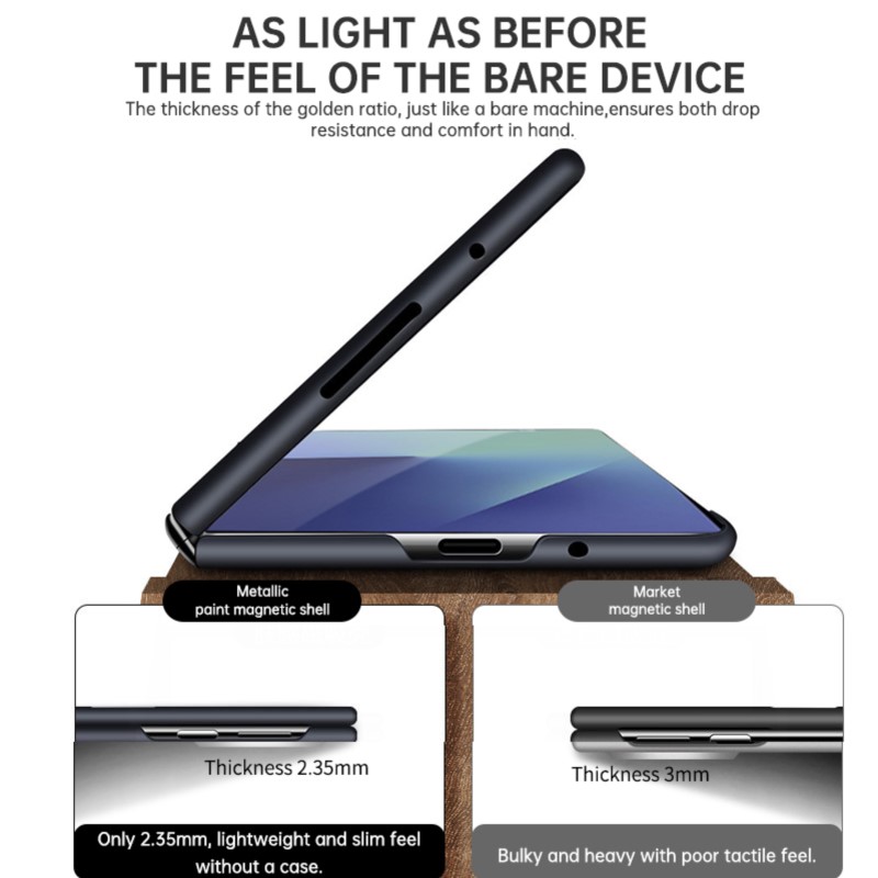 超薄型フレームレスマグネット式スマホケース サムスン Z F - Ultra Thin Frameless Phone Cover のレビューと価格