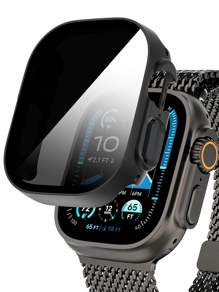 強化ガラス + プライバシーケース Apple Watch  - Anti Spy Privacy Glass Case のレビューと価格