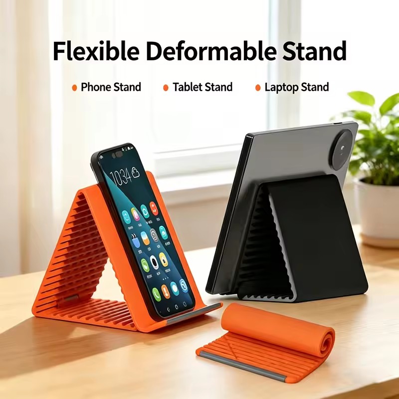 携帯用シリコン製携帯電話ホルダー、自由に曲げられるフレキシブ - Phone Stands のレビューと価格