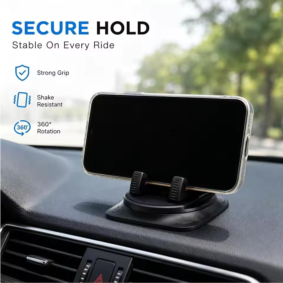 360 °   度角調整可能な車載携帯電話ホルダー、滑り止め - Phone Stands のレビューと価格