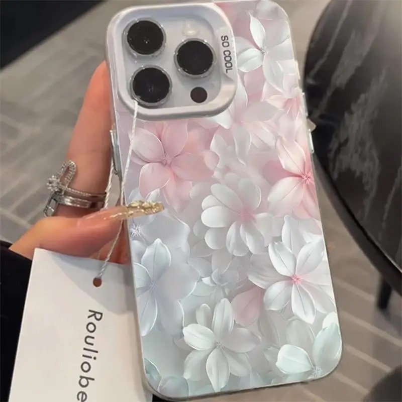 ピンクの花柄ケース iPhone 15Pro 17 16 1 - Screen Protectors のレビューと価格