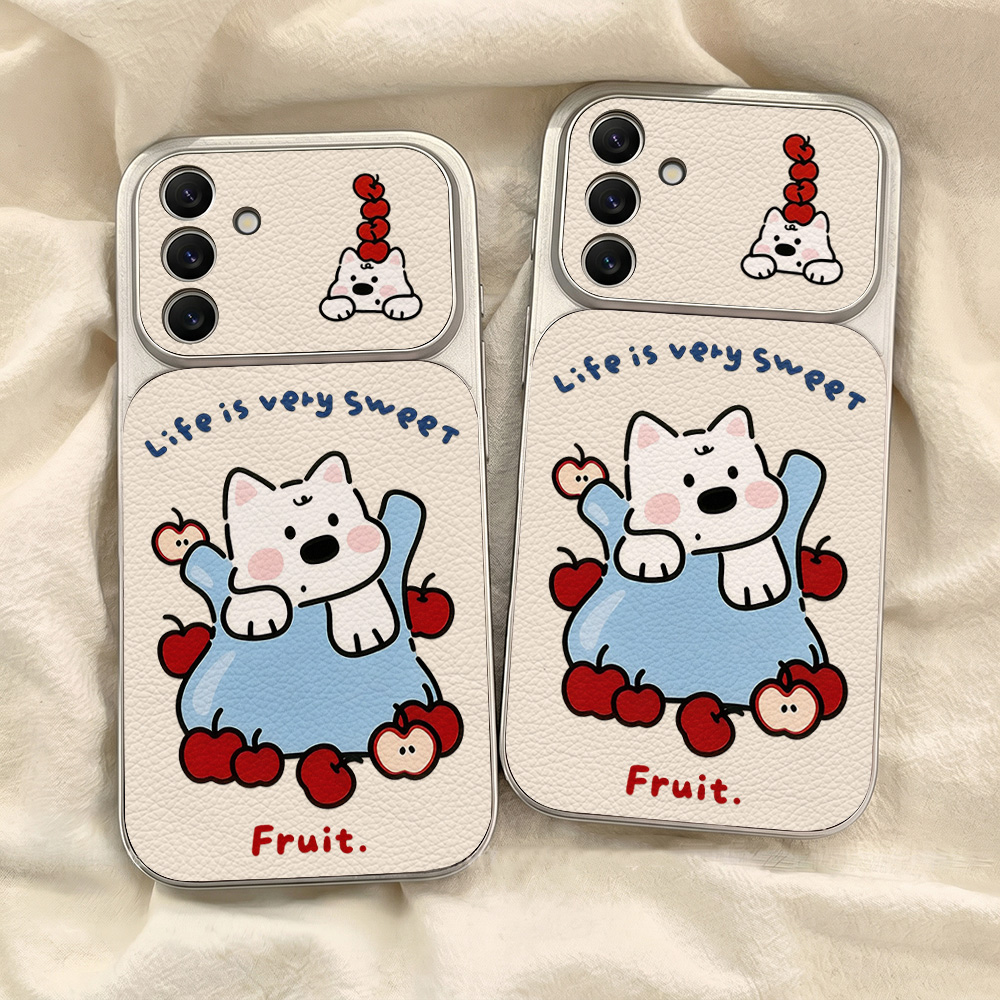 かわいい漫画犬柄のネックストラップ付きスマホケース、Sams - Cute Cartoon Wrist Strap Silicone Case のレビューと価格