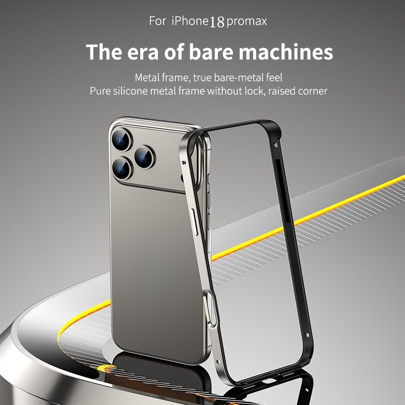 ハイブリッドシリコンフレームアルミメタル製iPhone 18 - Metal Bumper Aluminum Frame Case のレビューと価格