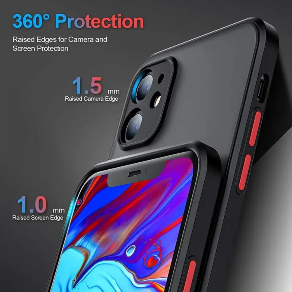 耐衝撃アーマーマットケース iPhone 16 15 14  - Matte Hard Pc Back Case のレビューと価格
