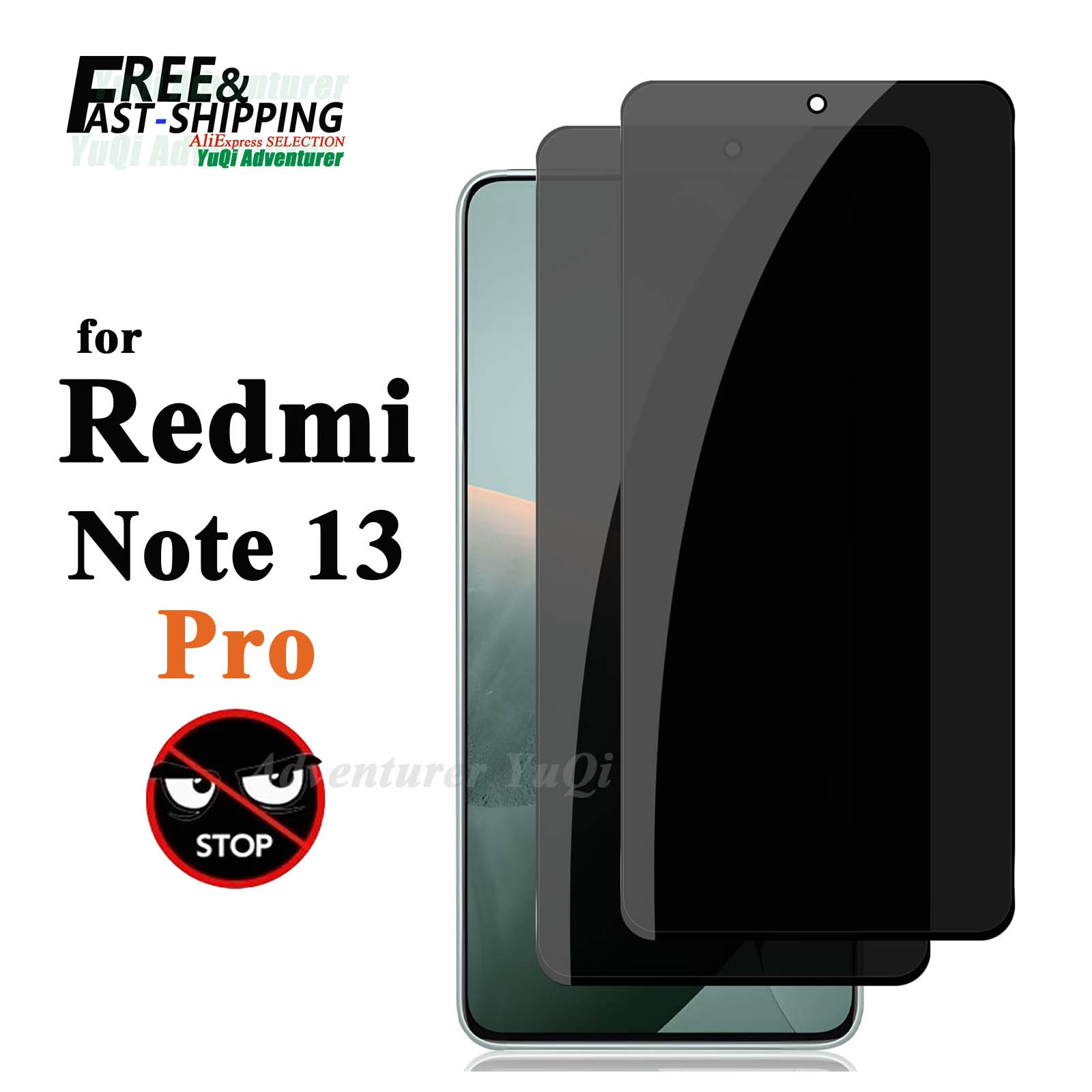アンチスパイスクリーンプロテクター Redmi Note 1 - Anti Spy Privacy Glass Case のレビューと価格