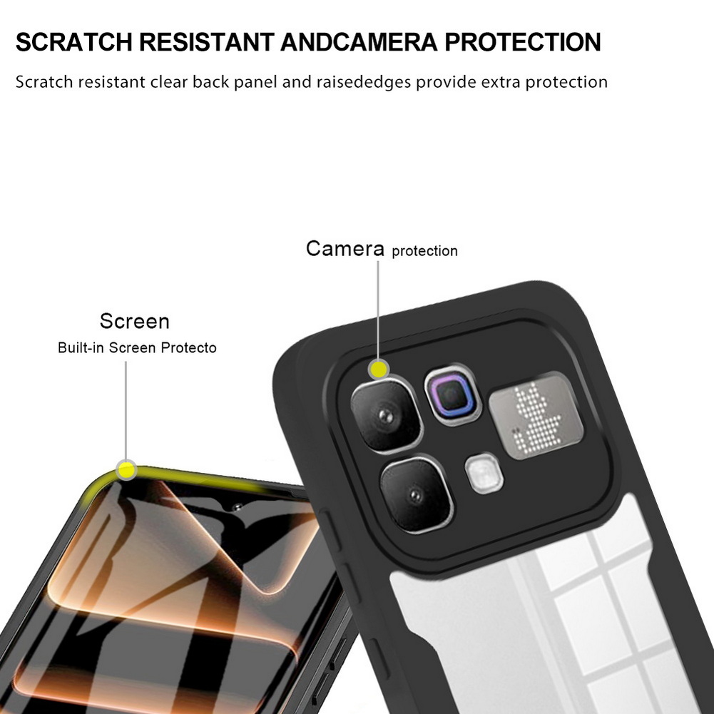 ラグジュアリー トランスペアレント 360 °   フルボデ - Heavy Duty 360 Full Body Protective Case のレビューと価格