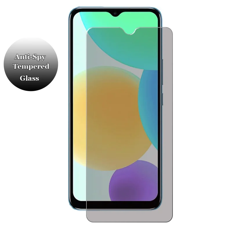 realme 7 pro 用のアンチスパイ強化ガラススクリー - Anti Spy Privacy Glass Case のレビューと価格