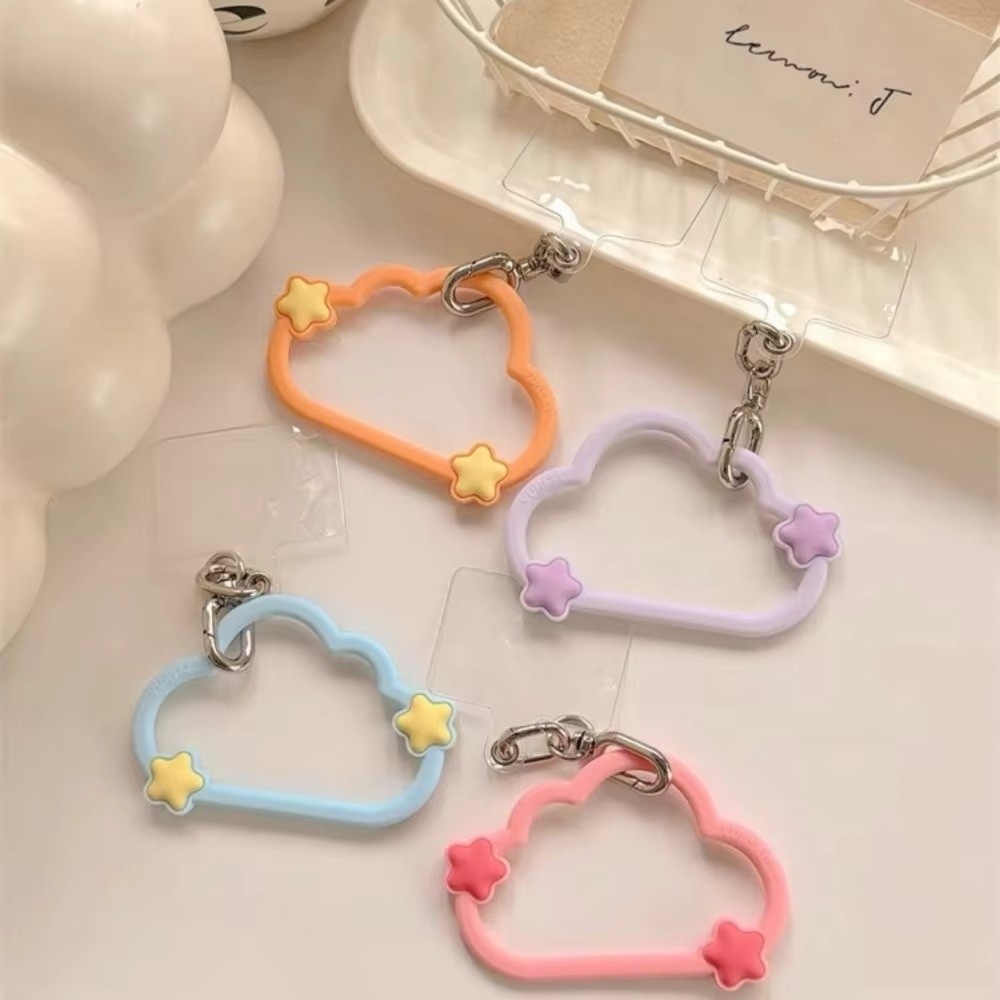 かわいいシリコン製携帯電話ストラップ、紛失防止雲型リストスト - Cute Cartoon Wrist Strap Silicone Case のレビューと価格