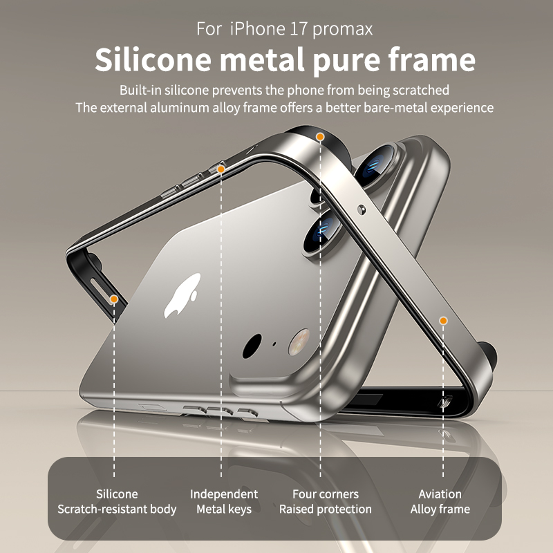 アルミニウムメタルフレームシリコン保護ケース iPhone  - Metal Bumper Aluminum Frame Case のレビューと価格