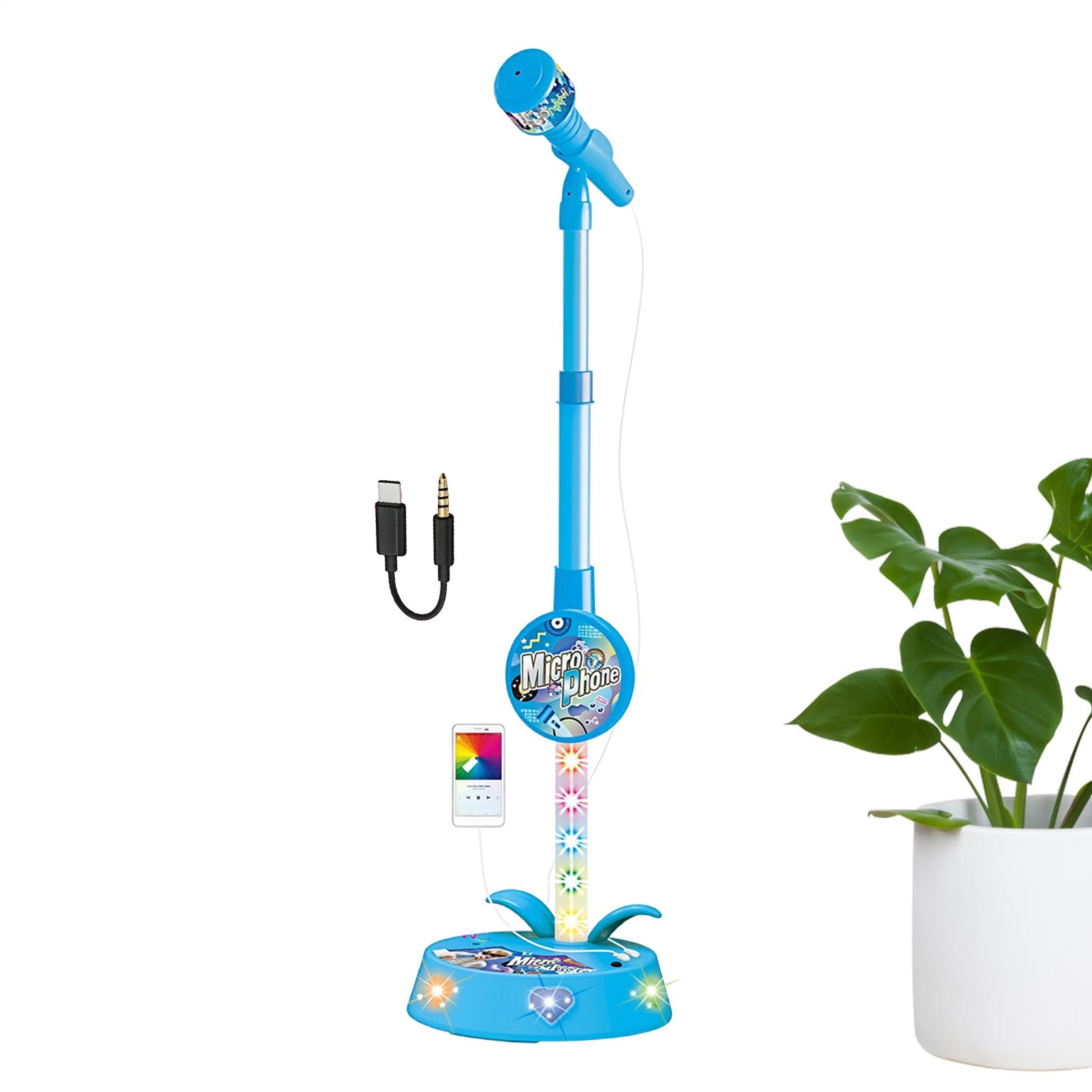子供用マイク スタンド付き ワイヤレス 高さ調節可能 ポータ - Phone Stands のレビューと価格
