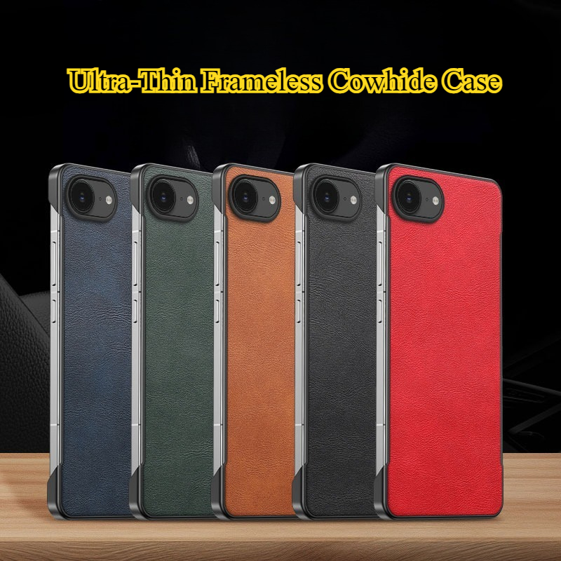 iPhone 17e 用ケース超薄型フレームレスレザー耐衝撃 - Ultra Thin Frameless Phone Cover のレビューと価格