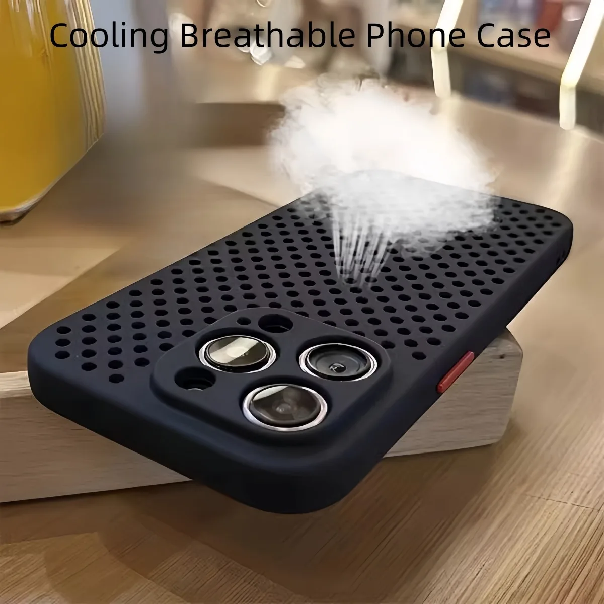 IPhone用熱放散ケース,通気性メッシュ,対照的な色,ソフ - Heat Dissipation Mesh Breathable Case のレビューと価格