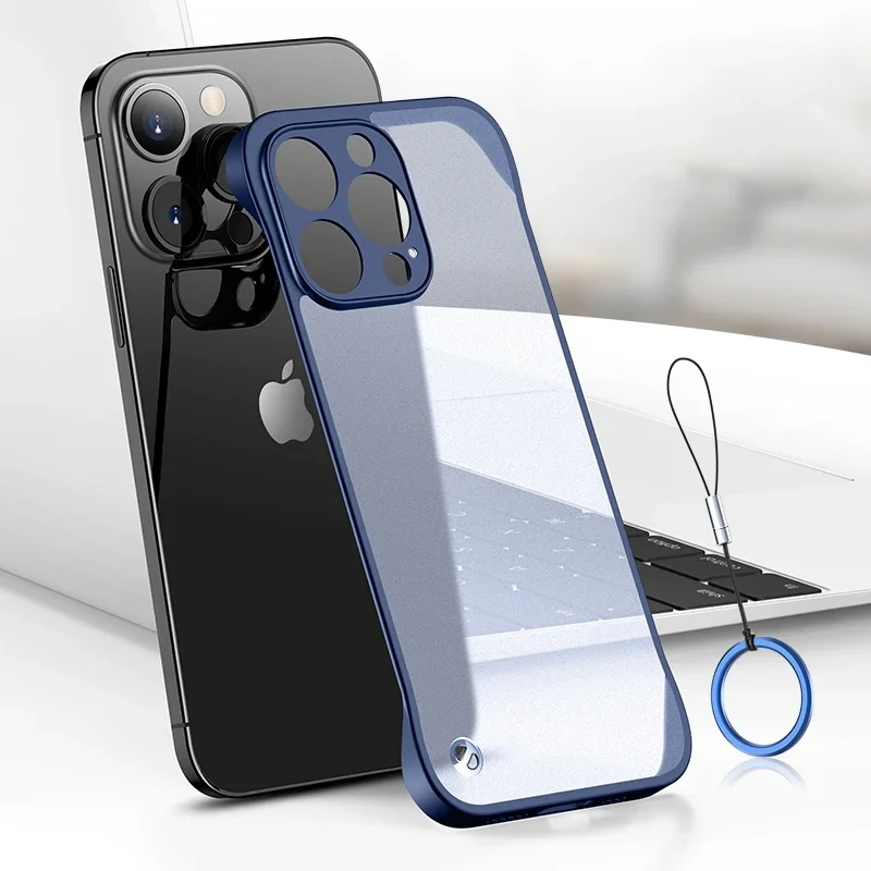 Iphone 16 15 14 プロマックス超薄型フレームレ - Ultra Thin Frameless Phone Cover のレビューと価格