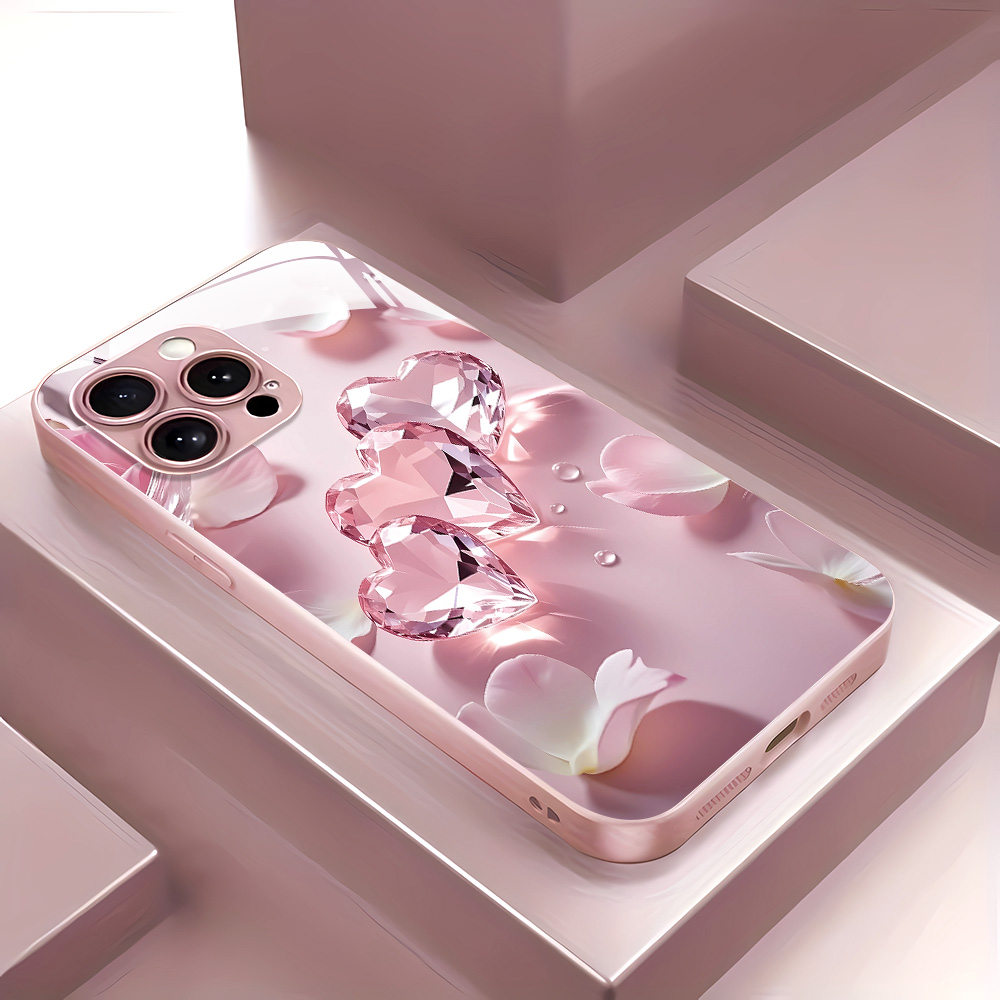 ピンクの蝶の強化ガラスケース iPhone 17 Pro M - Screen Protectors のレビューと価格