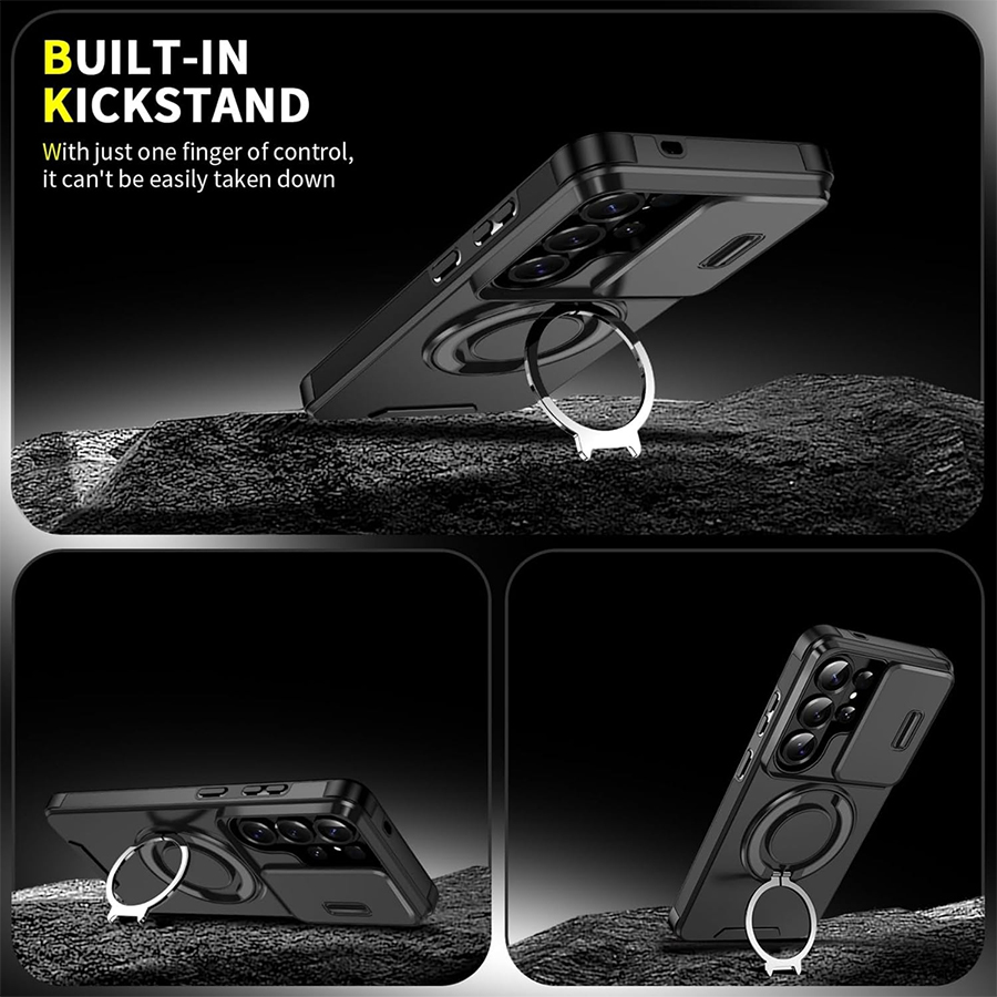 耐衝撃性に優れたマグネット式スマホケース、スライド式カメラレ - Heavy Duty 360 Full Body Protective Case のレビューと価格
